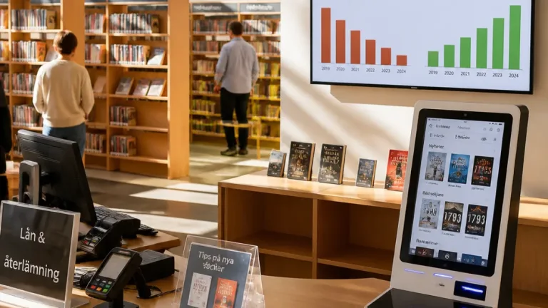 Färre fysiska boklån på Lidingö – digitala lån ökar enligt ny statistik