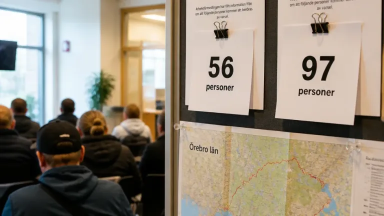 Färre varslade i juli – 56 personer i Örebro län påverkades