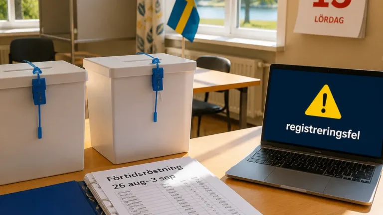 Fel vid förtidsröstning berör tre kommuner — sista minuten-påminnelse inför valet 13 september