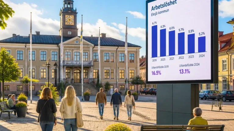 För första gången på över nio år: Eksjö har nu lägre arbetslöshet än länet