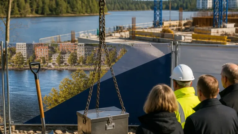 Första spadtaget i Väsjön: omkring 100 nya bostäder planeras i Sollentuna