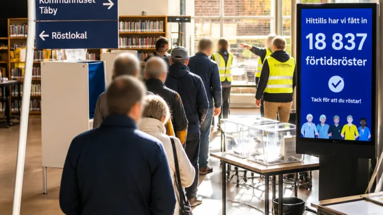 Förtidsröstning i Täby på väg mot rekordnivåer – över 18 800 röster tre dagar före valet