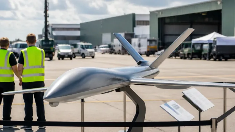 Fullskalig UAV-modell visas i Linköping inför Flygdagarna och framtida testflygningar