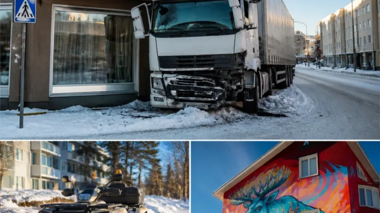 Fyrhjulsolycka, balkongkollision i Umeå och ny muralmålning i Malå – dagens lokala händelser
