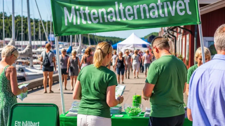 Hannes Hervieu på heldagsturné i Stockholms län för Mittenalternativet