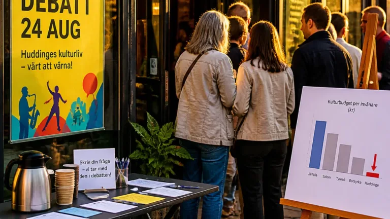 Huddinge hamnar lågt i kulturbudget – debatt på Folkes 24 augusti