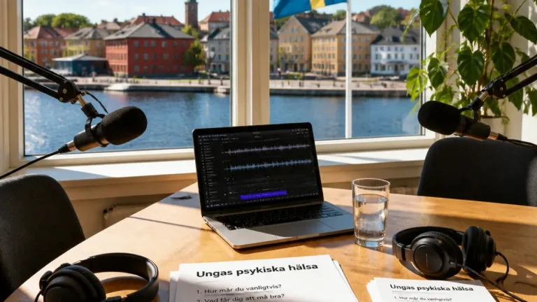 Karlshamn-duon i Ångestpodden får partiledare att svara på frågor om ungas psykiska hälsa