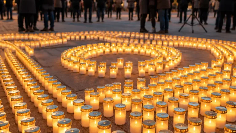 Katrineholm samlades för minnesstund på torget – 1 385 ljus tände tankar om självmord
