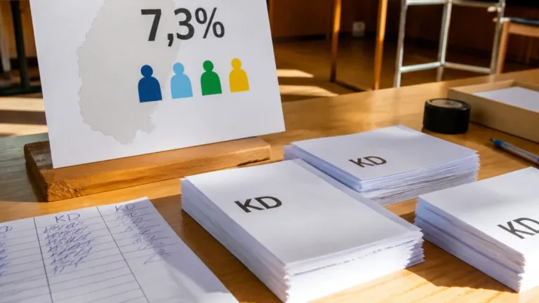 KD backar i Jämtland – preliminära siffror visar 7,3 procent och fyra mandat