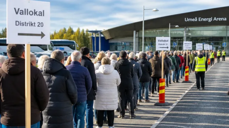 Köbildning och tidiga vallokaler i Umeå – väljare rapporterar väntetider