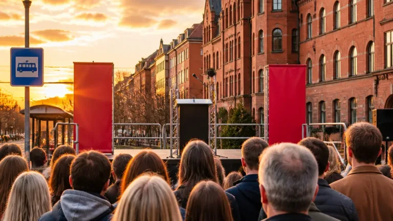 Magdalena Andersson avslutar dag i Borås under socialdemokratisk valturné