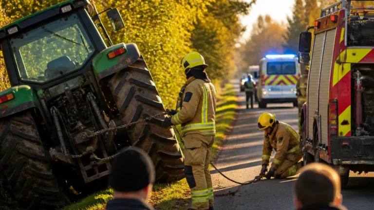 Man omkom efter att ha klämts fast under traktor i Lekebergs kommun