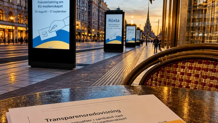 Moderaterna i Stockholm redovisar kampanj på digitala skärmar – budget 202 500 kr