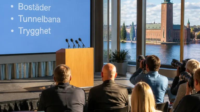 Moderaterna presenterar valprogram för Stockholm: fokus på skatter, bostäder och trygghet
