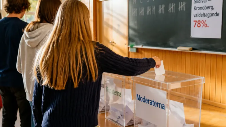 Moderaterna största parti i riksdagsskolvalet i Kronoberg – valdeltagandet 78 procent