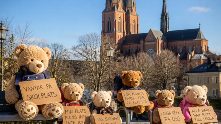 Moderaternas nalleaktion i Uppsala län vill synliggöra elever som uteblir från skolan