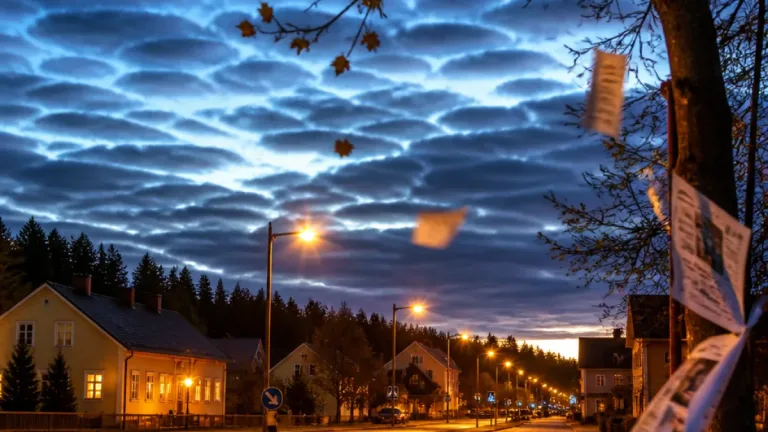 Mulet kvällsväder över Moheda — soligare och kyligare dagar väntar i helgen