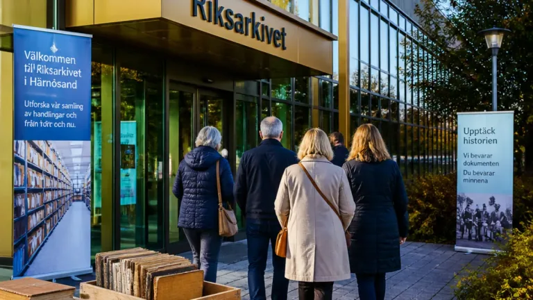 Nytt Riksarkiv i Härnösand lockar besökare – STF besökte anläggningen