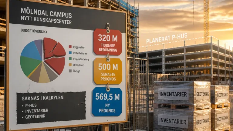 Oklart pris för Campus Mölndal väcker frågor om hela kalkylen