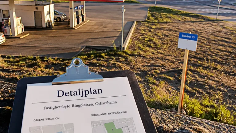 OKQ8 kan lämna Ringplatsen – markbyte och ny detaljplan i fokus för Oskarshamn