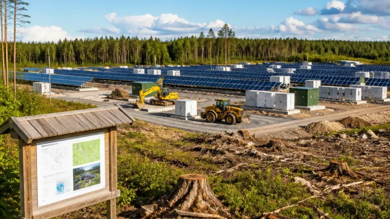 Planerad solcells- och batteripark väcker kritik: 133 hektar skog kan avverkas vid Smedmossen