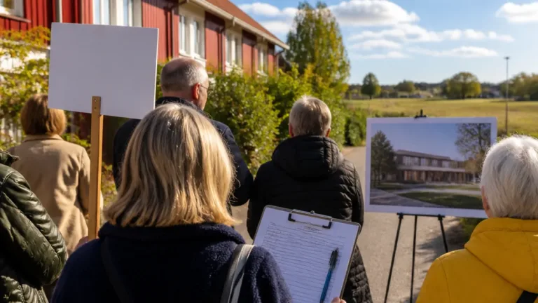 Protester från Hagnestahill mot planerat skolområde i Balsta — Eskilstuna
