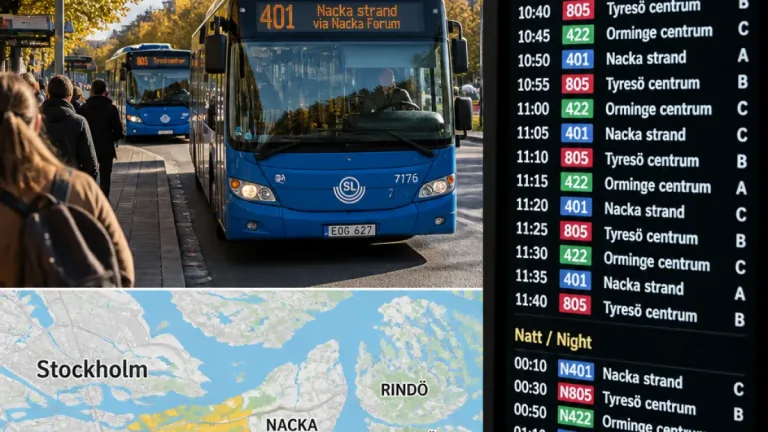Region Stockholm föreslår 80 000 nya SL‑avgångar 2027 – fokus på Söderort, Nacka och Tyresö