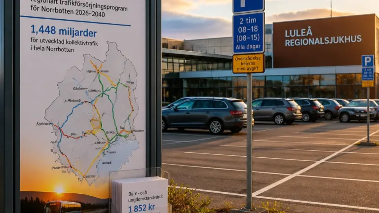 Regionstyrelsen föreslår avgiftsfri parkering, 1,448 miljarder till länets transportplan och höjd tandvårdsersättning
