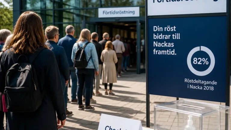 Rekordökning i förtidsröstning i Nacka – över 12 700 har redan röstat