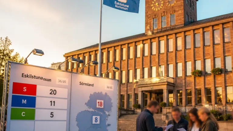 S, M och C inleder förhandlingar om nytt styre i Eskilstuna – riksdagsmandat ändras för Sörmland