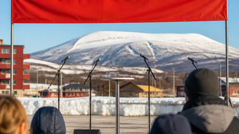 Socialdemokraterna håller pressträff i Kiruna inför ny vallöftespresentation