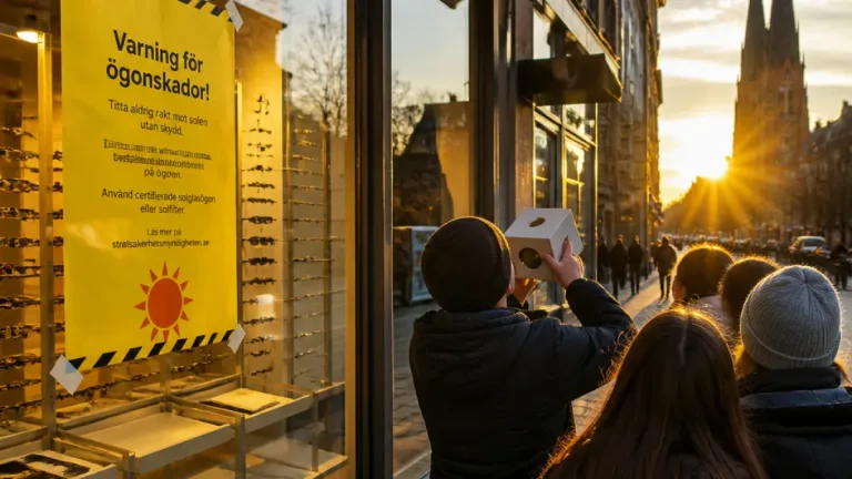 Solförmörkelse i kväll – solglasögon slutsålda i Uppsala och varning för ögonskador