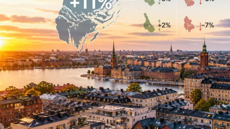 Stockholms län bland vinnarna när bostadsrättspriserna stigit på fem år
