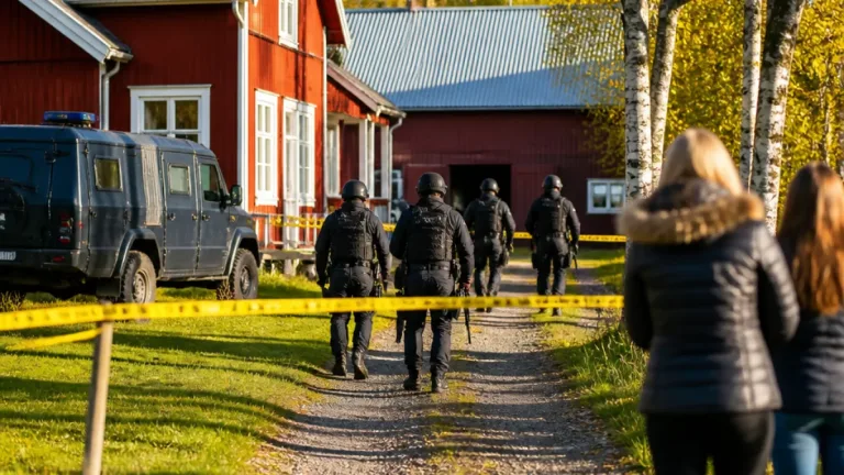 Stor polisinsats vid gård i Strömsunds kommun väcker frågor om trygghet på landsbygden