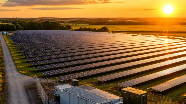 Stor solcellspark planeras i Ulvåsa utanför Motala – 36 000 paneler och batteri på plats