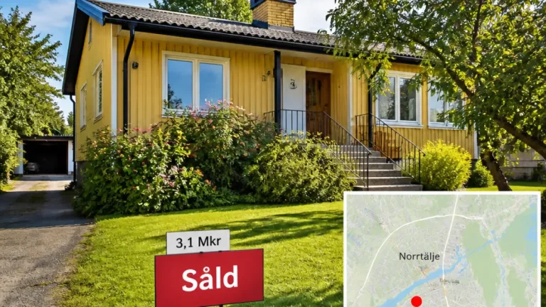 Stor värdeökning på villaförsäljning i Norrtälje – priset nästan fördubblat sedan 2019