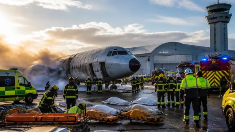 Storskalig katastrofövning på Linköping–Saabs flygplats testade beredskapen