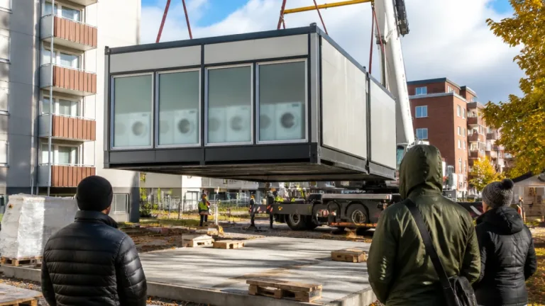 Tre nya tvättstugor i Rinkeby — första enheten på plats efter branden 2019