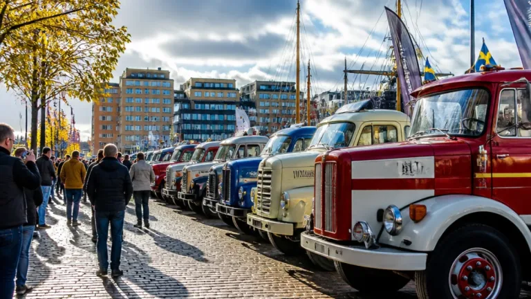 Tunga Rallyt avslutade i Västerås – många veteranlastbilar samlades i staden