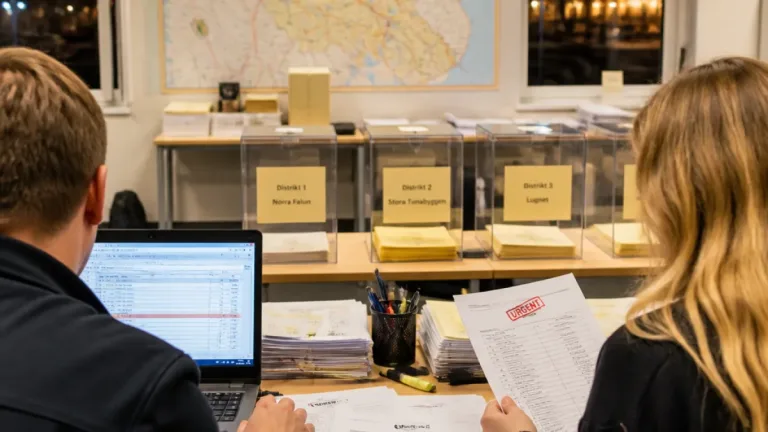 Valmyndighet: omkring 4 000 förtidsröster registrerade fel — oklart om Dalarna drabbats