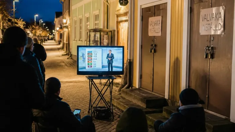 Valvaka i Västervik präglad av avstängda lokaler och tidiga signaler från länet