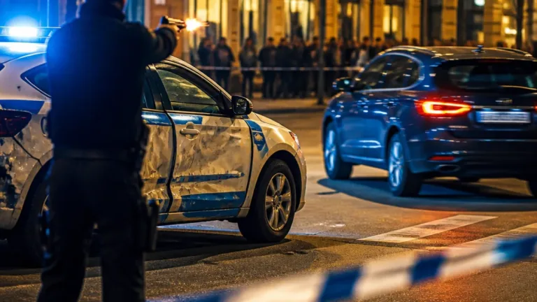 Varningsskott avlossades i centrala Eskilstuna när fordon försökte fly kontroll