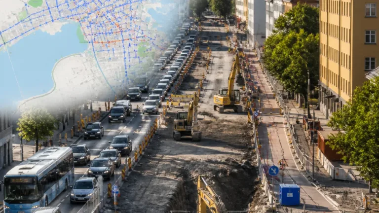 Västerås upplever omfattande grävarbeten – karta och 1 000 schakttillstånd bakgrund till störningarna