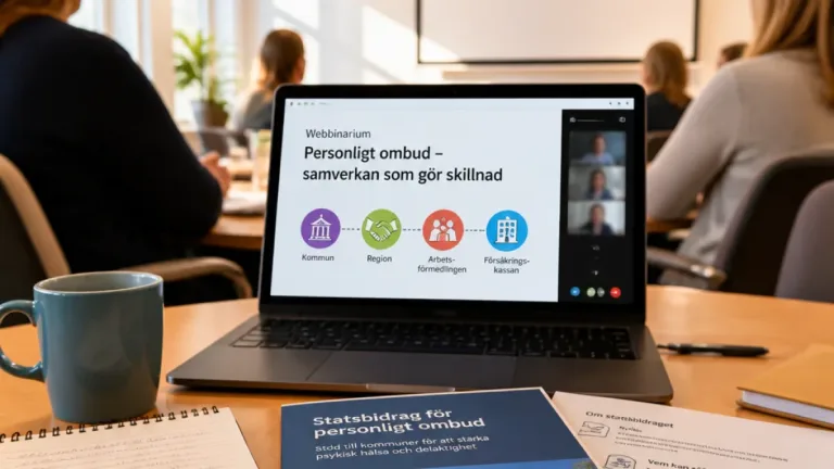 Webbinarie om personligt ombud – information om uppdraget och statsbidrag