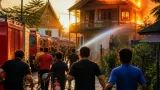 ไฟไหม้บ้านสูงเม่นวอดทั้งหลัง ผู้พักอาศัยหนีตายหวุดหวิด ชาวบ้าน-อบต.ระดมช่วยดับ