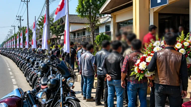ไบค์เกอร์นนทบุรีกว่า 100 คันรวมใจมอบดอกไม้หนุนผู้สมัครนายก อบจ.หมายเลข 1