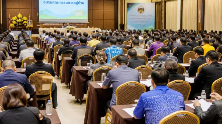 จังหวัดจัดอบรมคณะกรรมการหมู่บ้านอำเภอบางคนที ย้ำบทบาทฐานรากขับเคลื่อนสู่ “เมืองแห่งความสุข”