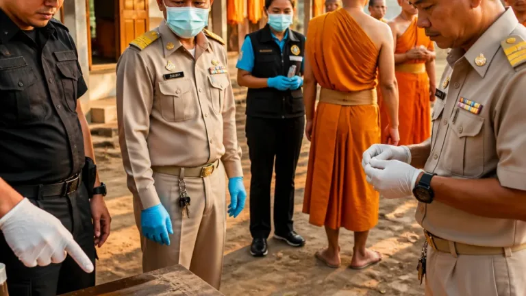 เจ้าหน้าที่บุกตรวจยึดพบพระฉี่ม่วง 3 รูปในอำเภอน้ำเกลี้ยง พบประวัติถูกลาสิกขาแล้วกลับมาครองผ้าเหลือง