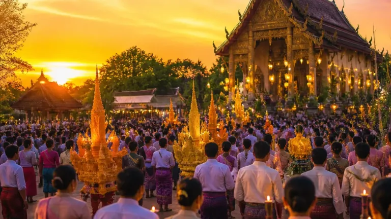 ชาวบ้านเขวาใหญ่รวมใจกว่า 300 คนร่วมประเพณีทอดเทียน ณ วัดศรีสง่า ส่งต่อภูมิปัญญาท้องถิ่น