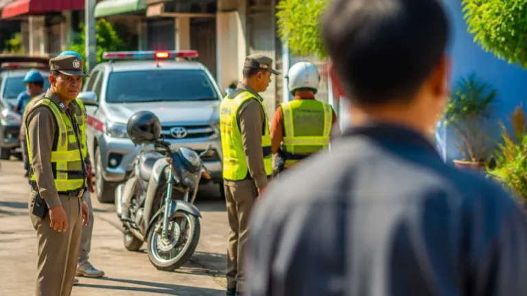 ชาวบางบัวทองระทึก ตำรวจ-ผู้นำท้องถิ่นเร่งตามจับชายป่วยจิตเวชป่วนโรงเรียน